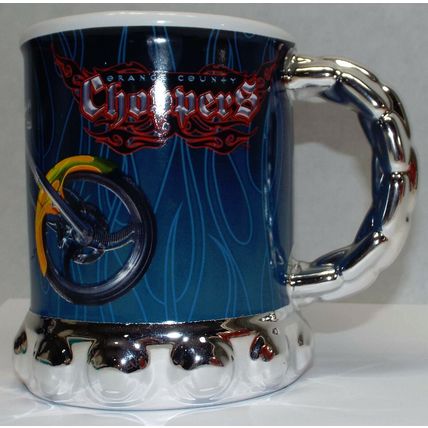 OCC Orange County Choppers Mug Cup Stein Coffee Beer 2004 Motorcycle Chrome Trim