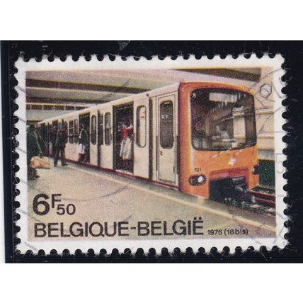 Belgium 1976 Underground Train 6.50f Fine Used SG 2446 VGC