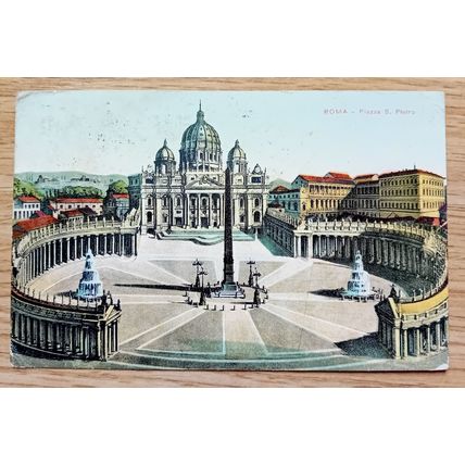 POSTCARD: ITALY - ROME, PIAZZA S. PIETRO: 1920