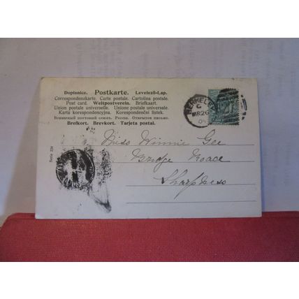 SWISS SCENE? used antique postcard 1904 pm =