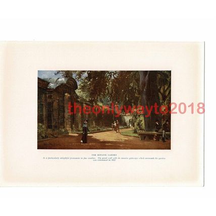 Botanic Gardens, Oxford, Book Illustration (Print), 1911