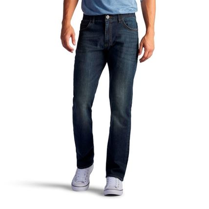 Lee Men's / Teen W28 L30 Performance Jeans Extreme Motion Mid Blue Tapered