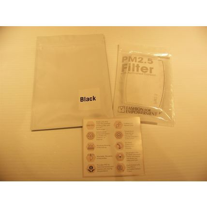 Mulberry Silk Face Mask (black) w/ 10 Filters NIP