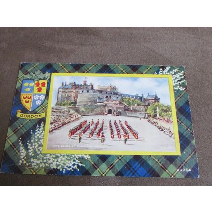 Clan Gordon Tartan Postcard - Pipe Bands @ Edinburgh Castle - A2264