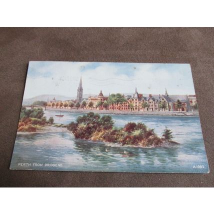 Valentines Postcard - Perth from Bridgend - Artist E.W Trick A1993