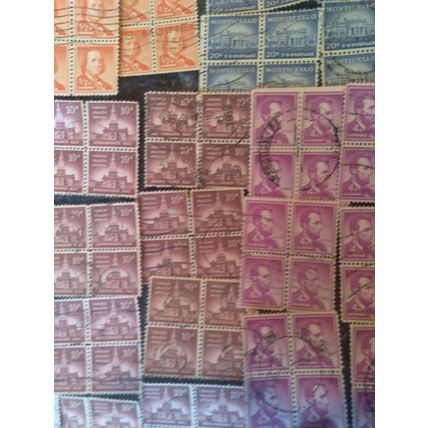 62 2x2 Blocks 248 7 Varieties Stamps USA Used Lot Vintage 50+Years Old Low Price