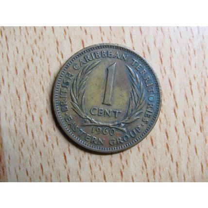 Eastern Caribbean Territories 1960 1 Cent Coin