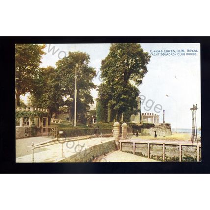 iw263 - Isle of Wight - The Royal Yacht Squadron Club House in Cowes - postcard