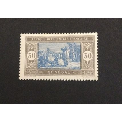French Colonies Senegal mint stamps 1925 sg 116 30c Market, blue & grey MH
