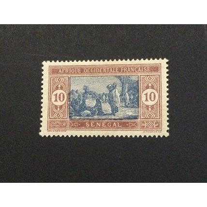 French Colonies Senegal mint stamps 1925 sg 113 10c Market, blue & maroon MH