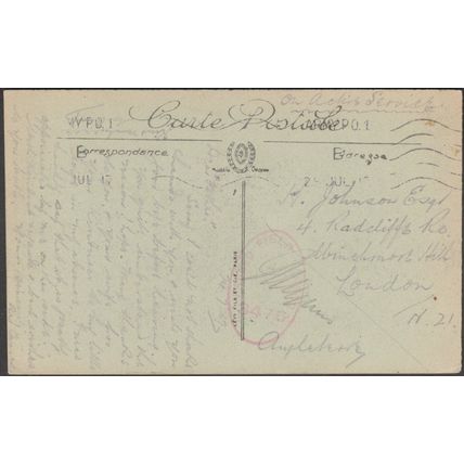 La Falaise, Cap de la Hève, Le Havre, 1917 - Lévy CPA LL470 - Army Post Office