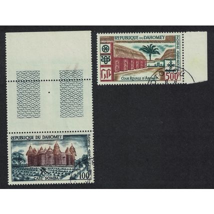 Dahomey Local Life and Architecture 2v High Values T1 1960 CTO SG#145-146
