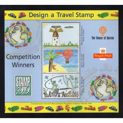 1999 - Design a Stamp Competition Winners Souvenir Sheet, MNH