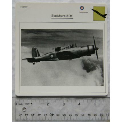 Blackburn ROC - GB - Fighter - Collectors Club Card