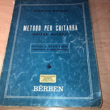 Metodo per Chitara. Guitar method. Dionisio Aguado. Berben. Italian & English