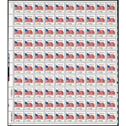 2882, Red "G" 32¢ Complete Sheet of 100 Stamps Brookman $95.00 - Stuart Katz