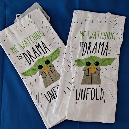 NEW Lot 2 STAR WARS MANDALORIAN Kitchen TOWELS Dish Hand Bathroom Set Baby Yoda