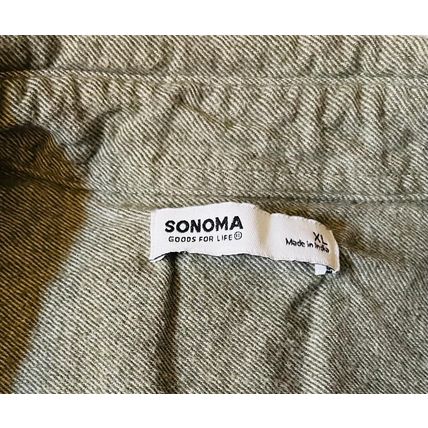 Grey Men's Long Sleeve Button up Shirt Sonoma XL #200