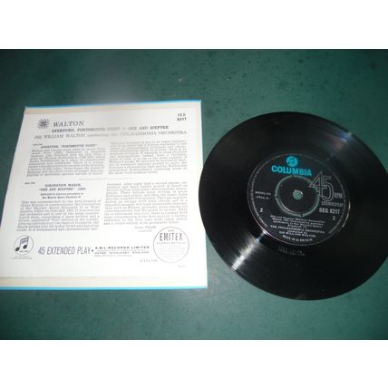 WILLIAM WALTON 7" EXTENDED PLAY - PORTSMOUTH POINT/ORB AND SCEPTRE