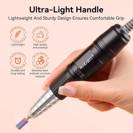 Makartt Nail Drill Handpiece for Up200 Machine:Professional Electric File Remove