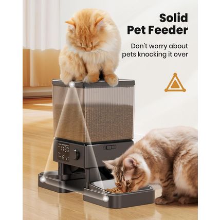 Oneisall Automatic Cat Feeder for 2 Cats, 20 Cups/5L Automatic Cat Food Dispense