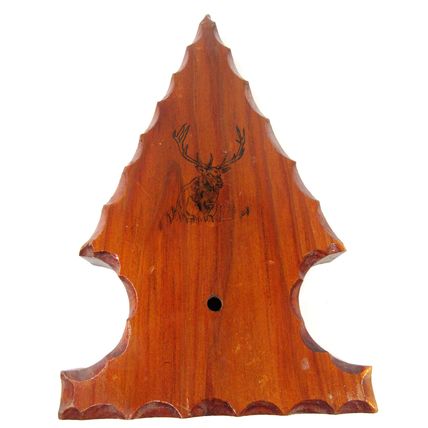 Vintage Wooden Arrowhead Elk Clock Face 12" Arrow Cabin Hunting Mancave