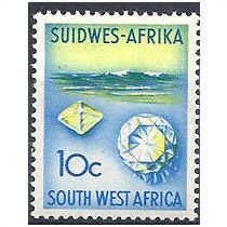 South West Africa 1961 SG180 10c Blue & Yellow-Grn M/M