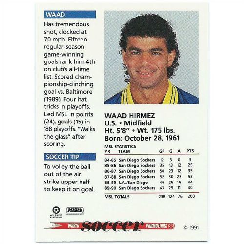 1991 Soccer Shots MSL - #016 - Waad Hirmez