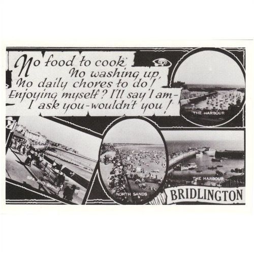 Multiview Postcard BRIDLINGTON Harbour North Sands Spa No Daily Chores 1953