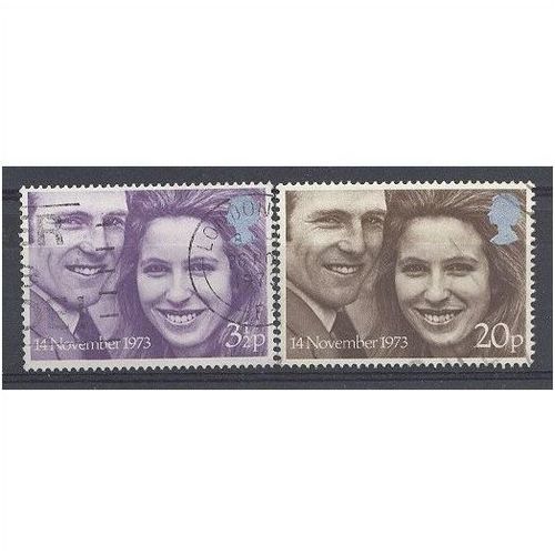 1973 Royal Wedding set of 2.Fine Used.2013gba