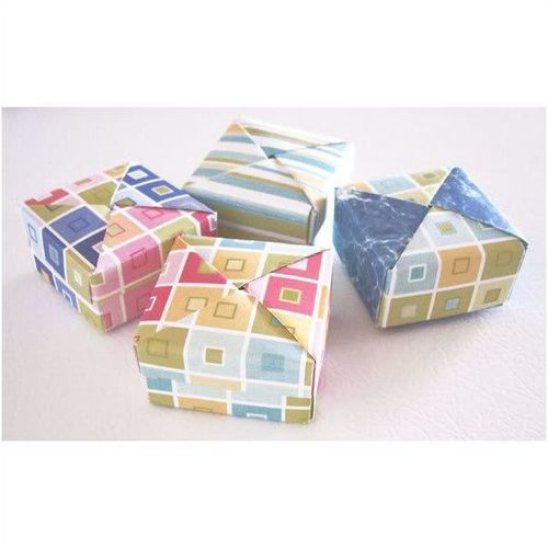 Origami gift boxes #012 set of 4 jewelry candy chocolate sewing festive seasonal