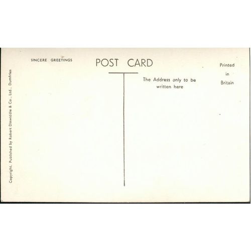 Vintage Robert Dinwiddie Co. Ltd. Postcard - Burns House, Dumfries, Scotland