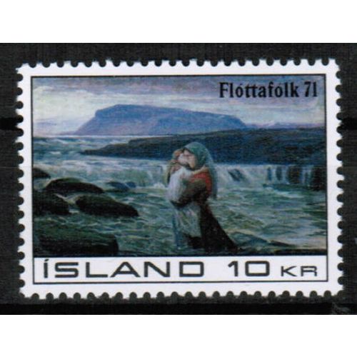1971 Iceland - Painting / refugees 10 kr - Sc# 428 Mint NH