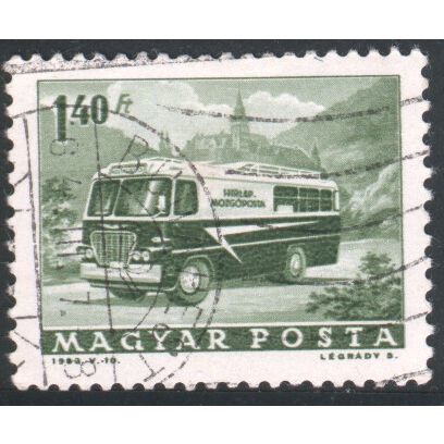 Hungary 1963 - SG1910 - 1.40ft green - Postal Coach - used