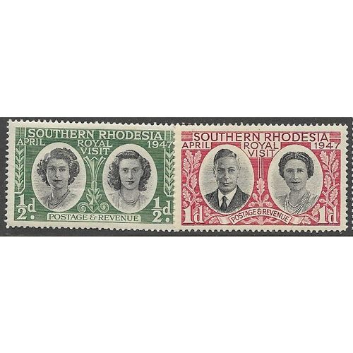 SOUTHERN RHODESIA 1947 SG 62/63 - MNH (**)
