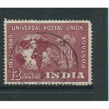 india stamps used sg328 air sg 328 blnt corner upu