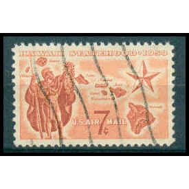 Used C55 7c Hawaii Statehood Fine WA0621