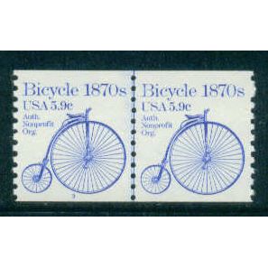 1901 5.9c Bicycle Very Fine MNH Dry Gum CNP Left 3 W0119