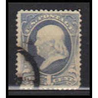 Used 206 1c Benjamin Franklin Barely Clears RA0400