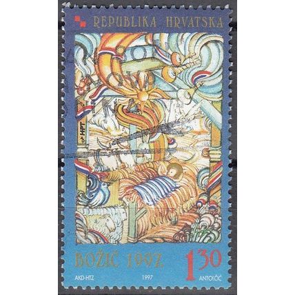 Hrvatska 1997 Michel 441 O Cote (2006) 0.40 Euro Noël Naissance de Jésus-Christ