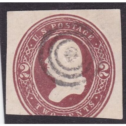 United States George Washington 2c stationary cut out fine used VGC