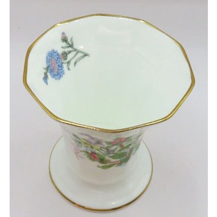 Aynsley Small Floral Vase Wild Tudor 8.8 CM Fine Bone China Gift Home Decor