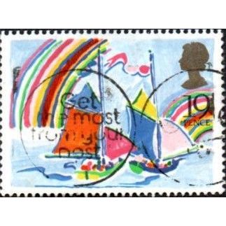 1989 Greetings Booklet Stamps, 19p, Yatchs. Very Fine Used