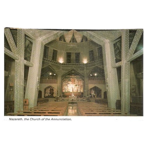 THE CHURCH OF THE ANNUNCIATION, Nazareth, Israel.. unused postcard =