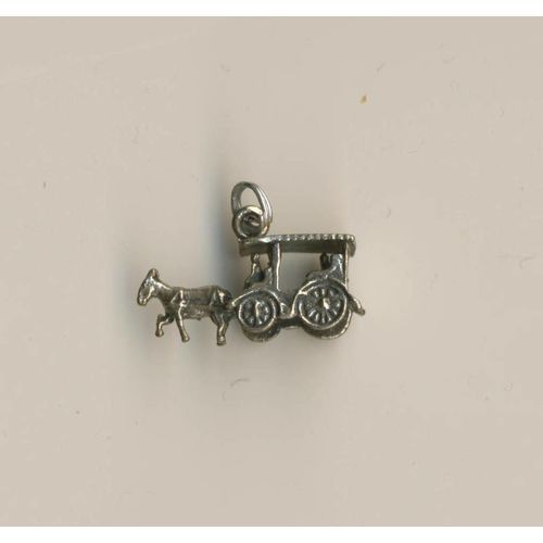 Sterling Silver Charm of a Horse & Carriage from Mackinac Island, Michigan