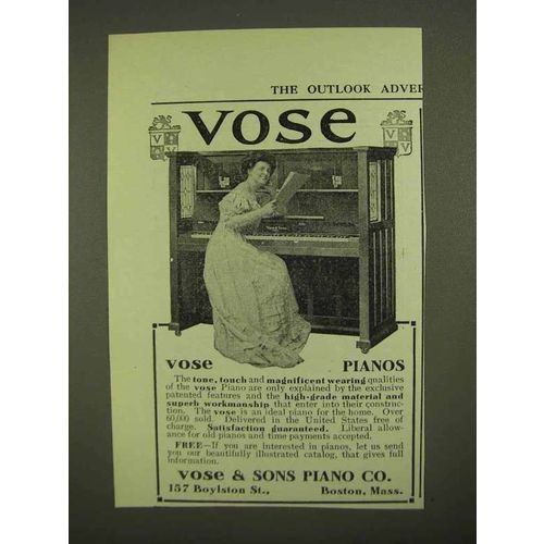 1909 Vose Pianos Ad