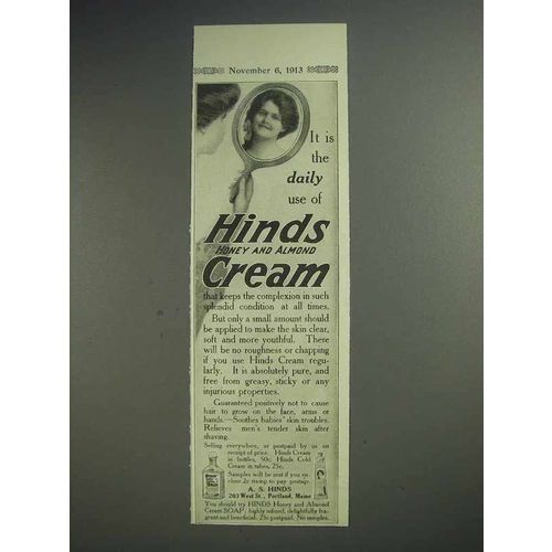 1913 Hinds Cream Ad - It Is The Daily Use