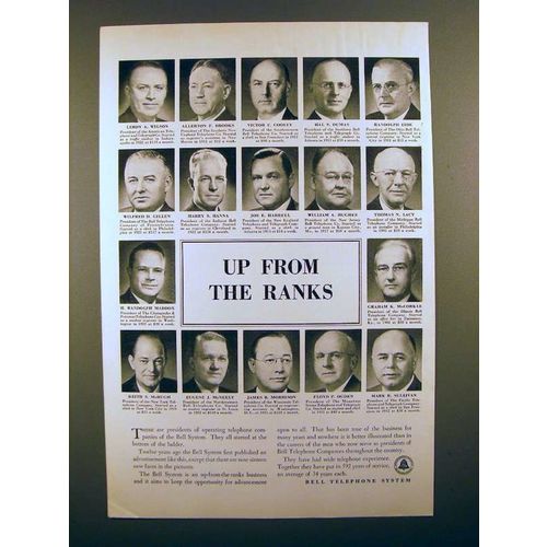 1950 Bell Telephone Ad - Up From the Ranks!