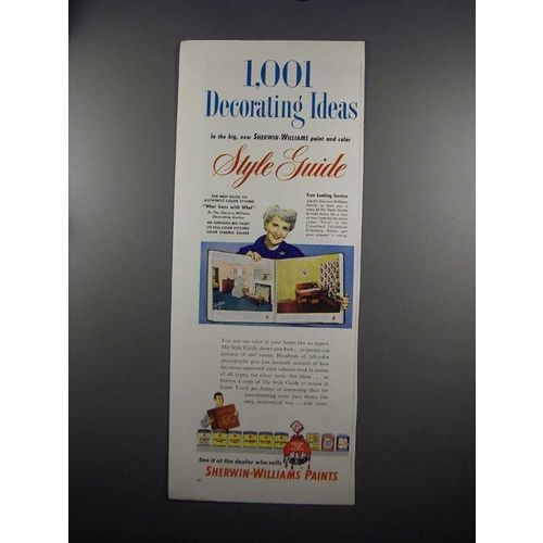 1951 Sherwin-Williams Paints Ad - Decorating Ideas