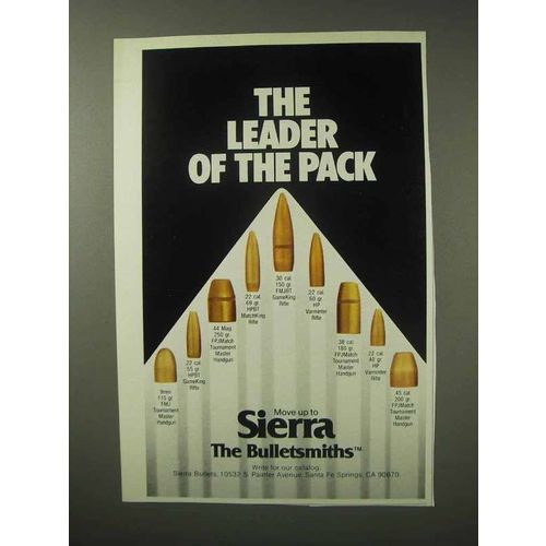 1984 Sierra Bullets Ad - The Leader of the Pack